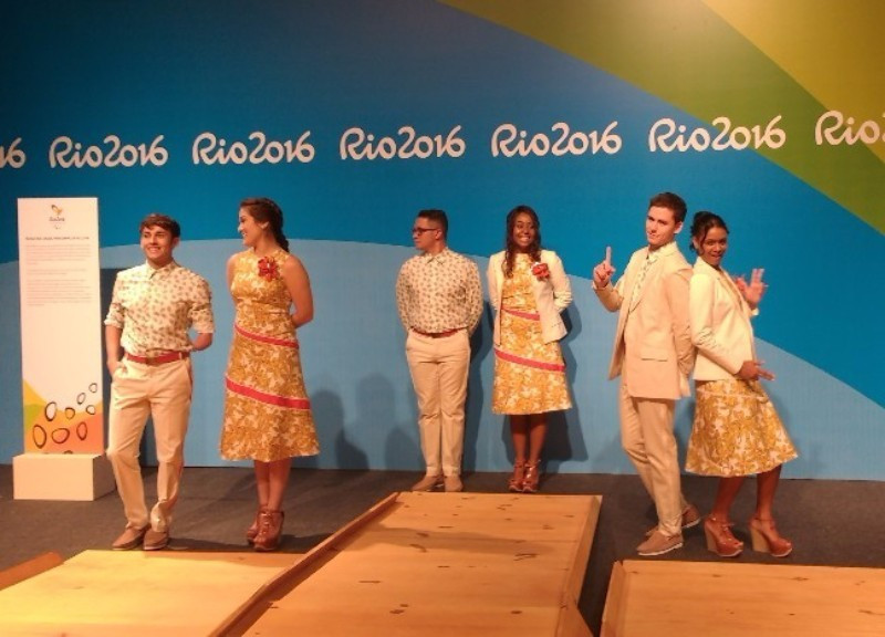 Podiums and uniforms to be worn by presenters have also been unveiled today ©Rio 2016/Saulo Guimarães