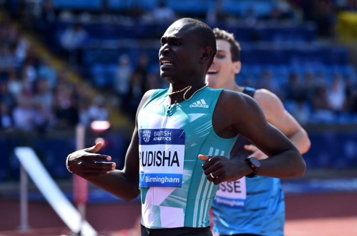 Kenya's world and Olympic 800m champion David Rudisha wins the 600m at this month's Birmingham Diamond League from France's Pierre-Ambroise Bosse, who will challenge him over two laps in the Stockholm 1912 Olympic stadium tomorrow evening ©Getty Images