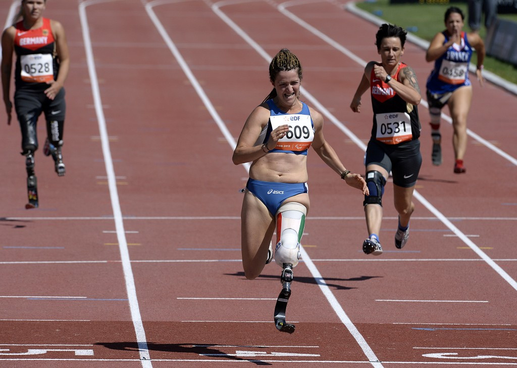 Martina Caironi delivered home success for Italy with gold in the T42 100m