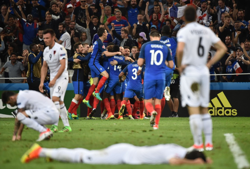 France struck twice late on to become the first team to reach the last 16 ©Getty Images