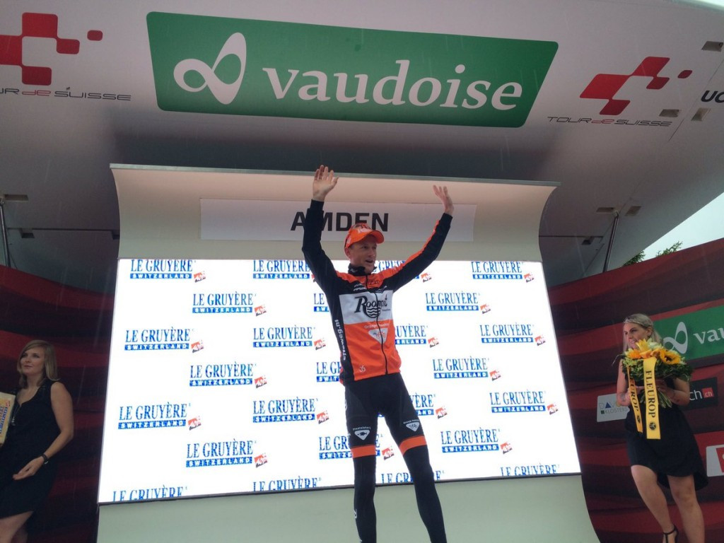 Dutch rider Pieter Weening of the Roompot team won stage six of the Tour de Suisse ©Twitter