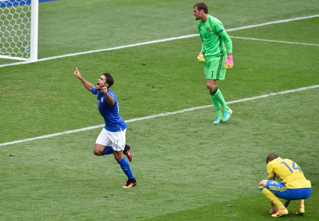 Eder scored a late winner for Italy over Sweden ©Getty Images
