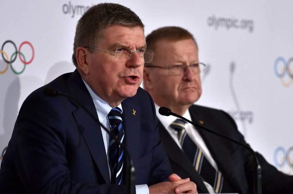John Coates is considered a close ally of IOC President Thomas Bach (left) ©Getty Images