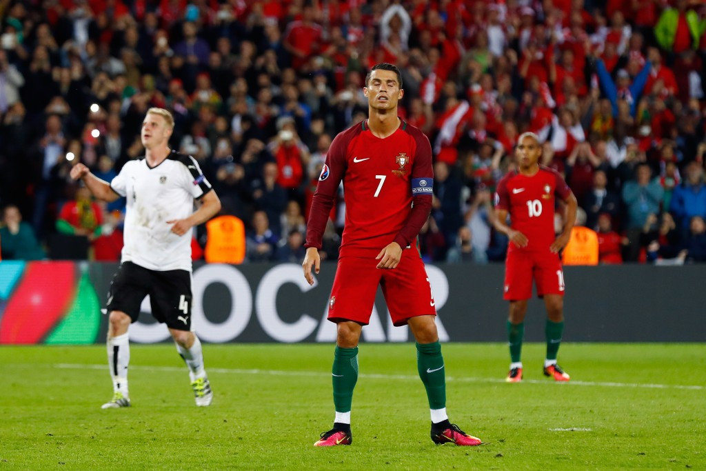 Cristiano Ronaldo missed a penalty as Portugal drew with Austria ©Getty Images