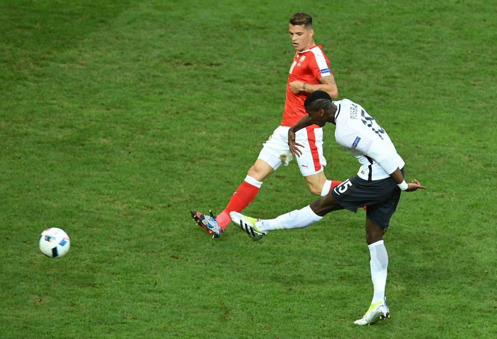Paul Pogba struck the crossbar twice in France's draw with Switzerland ©Getty Images