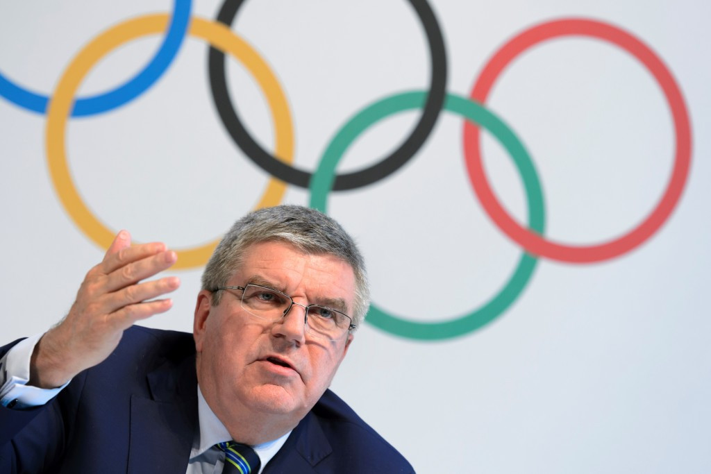 IOC President Thomas Bach strongly suggested that Russians deemed eligible to compete by the IAAF would do so under their own flag ©Getty Images