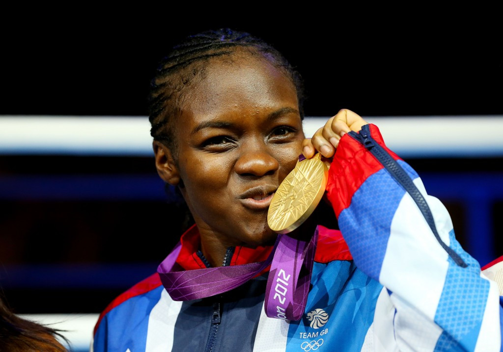 Adams became the first-ever women's boxing champion with gold in the flyweight division at London 2012
