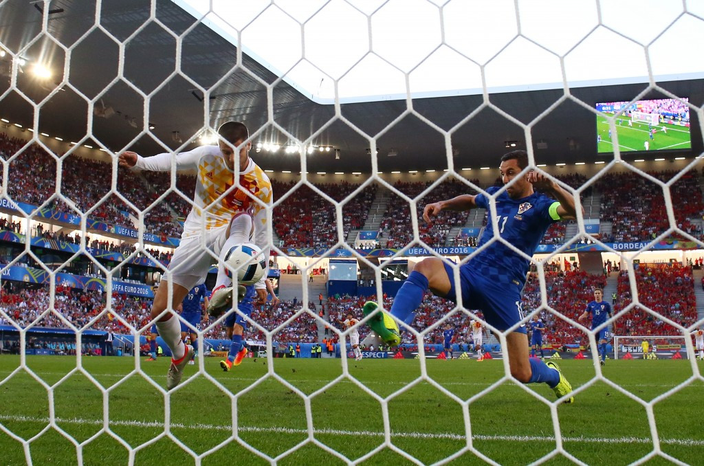 Alvaro Morata had given Spain the lead in the match from close range ©Getty Images
