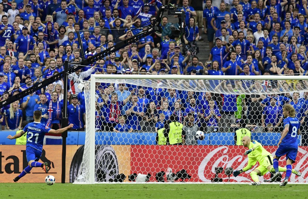 Arnor Ingvi Traustason scored a last minute winner as Iceland overcame Austria ©Getty Images