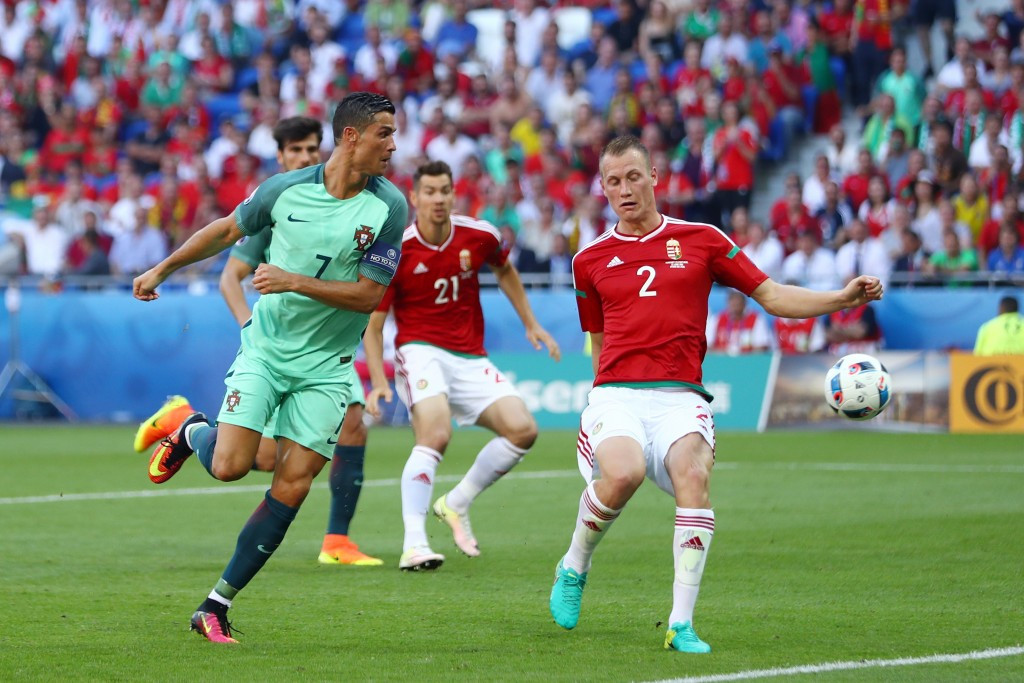 Cristiano Ronaldo became the first player to score in four consecutive European Championships ©Getty Images