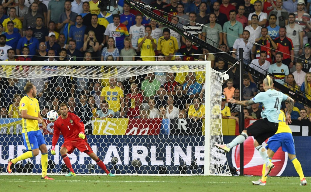 Radja Nainggolan scored Belgium's winner against Sweden ©Getty Images
