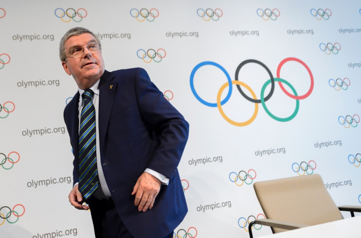 Shifting his position - IOC President Thomas Bach gave a decent impression of Vicky Pollard at this week's Olympic Stakeholders Summit in Lausanne ©Getty Images