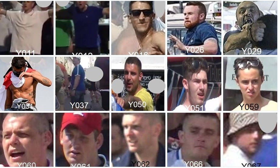 The NPCC have released a series of photographs of people they would like to speak to in connection with the violence in Marseille between England and Russia supporters
