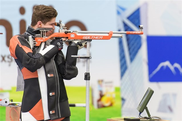 Czech teenager Filip Nepejchal earned his maiden win at this level by securing the men’s 10 metres air rifle title ©ISSF
