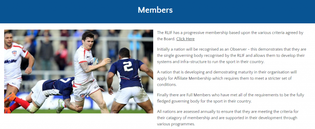 The website's additional features include an updated membership page