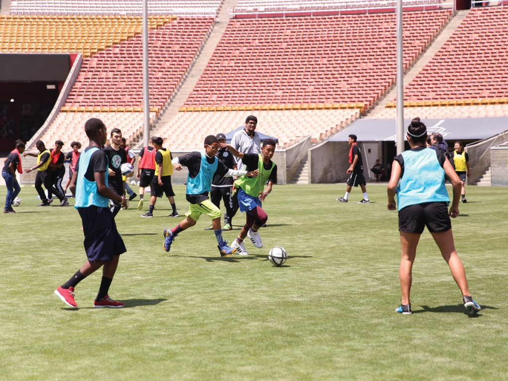Participants got the chance to try nine different sports as part of a series of workshops