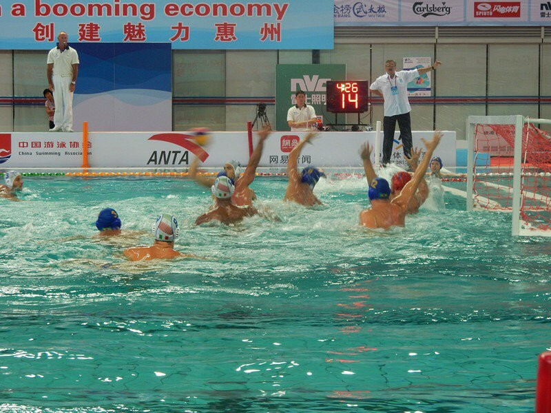 Action continued today at the FINA Men's World League Water Polo Super Final ©FINA/Twitter