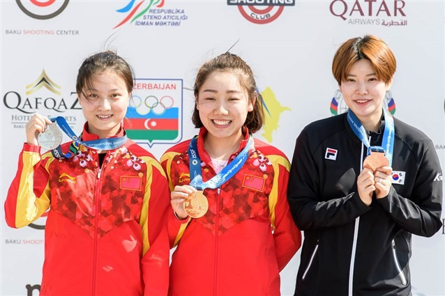 China secured a one-two in the women's 10m air rifle competition