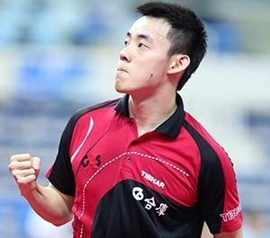 Chinese Taipei’s Chen Chien-An caused the upset of the day at the ITTF Korean Open in Incheon, beating fifth-seeded compatriot Chuang Chih-Yuan ©ITTF/An Sungho