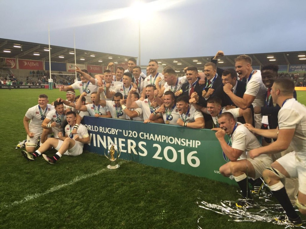England beat Ireland to claim the World Rugby Under-20 title ©England Rugby/Twitter