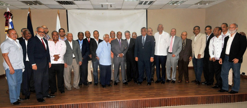 Officials from the Dominican Republic gather for the 70th anniversary celebrations ©Dominican Republic NOC