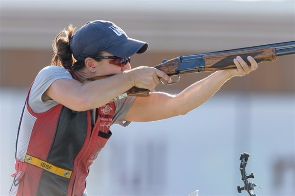 Amber English claimed her first World Cup gold by winning the in women's skeet event ©ISSF