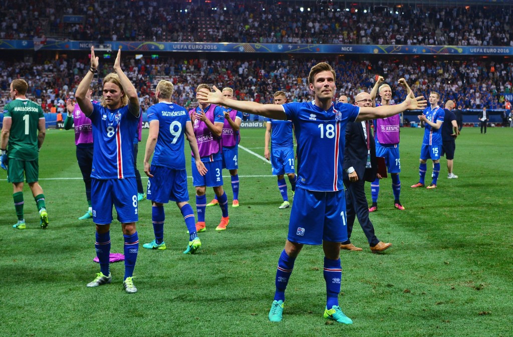 Iceland celebrate their win over England ©Getty Images