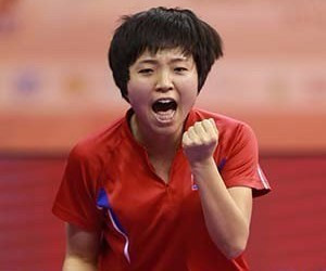 North Korea's Kim Song I is a major contender for honours in Pyongyang ©ITTF/Rémy Gros