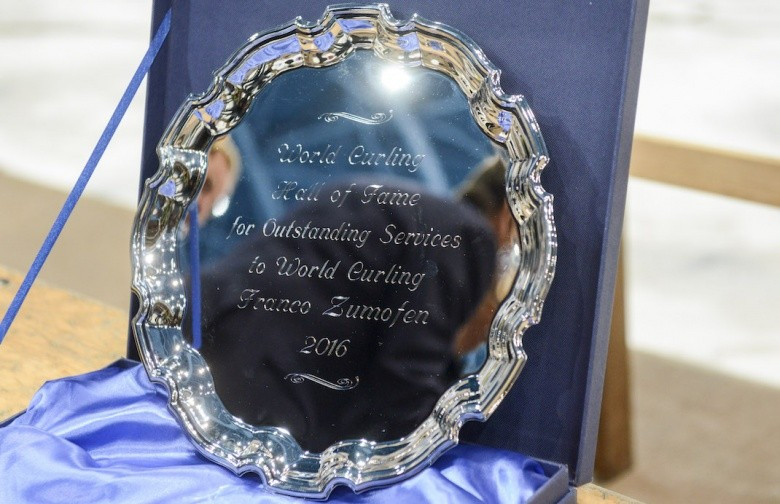 Italy's Franco Zumofen was inducted into the World Curling Hall of Fame earlier this month ©World Curling 