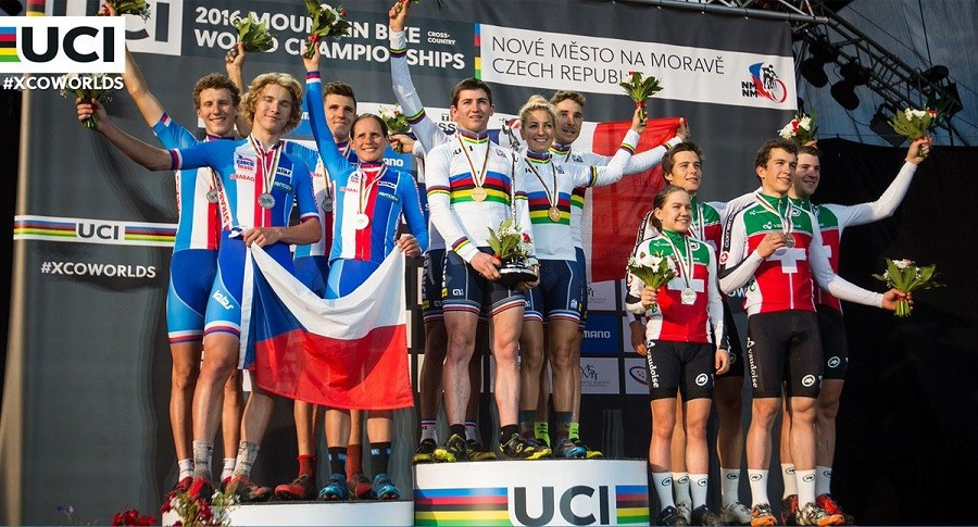France claim third consecutive team relay title UCI Mountain Bike World Championships