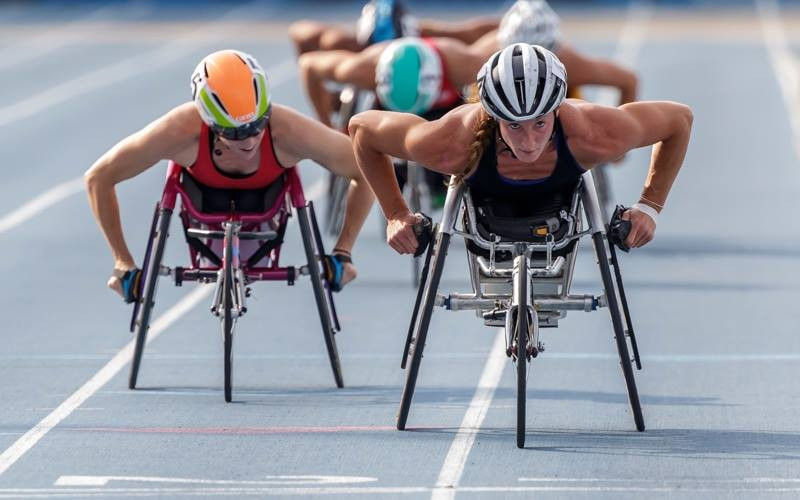 One of Tatyana McFadden's two wins today came in the women's 800m T54 ©US Paralympics/Facebook/Joe Kusumoto