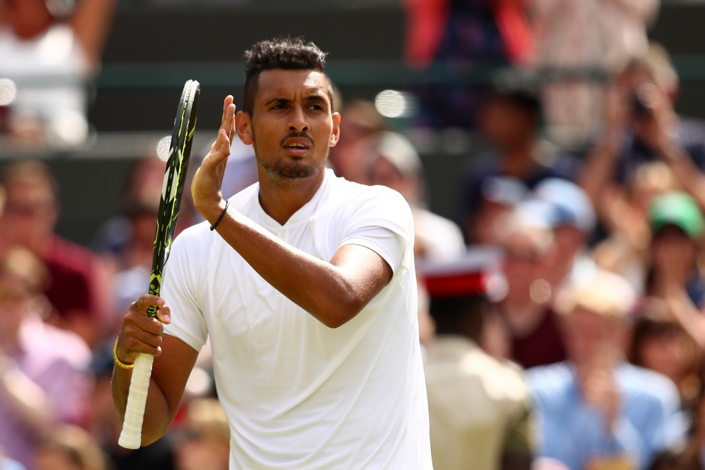 Nick Kyrgios claimed victory over Feliciano Lopez ©Getty Images