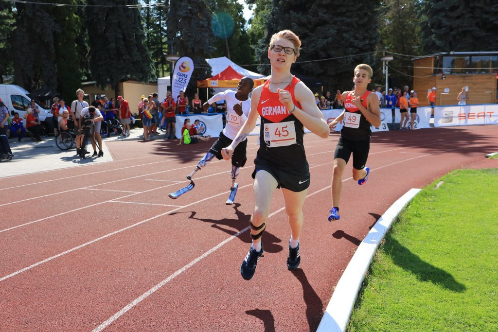 There was action on the track at the IWAS Under-23 World Games in Prague ©SPR media