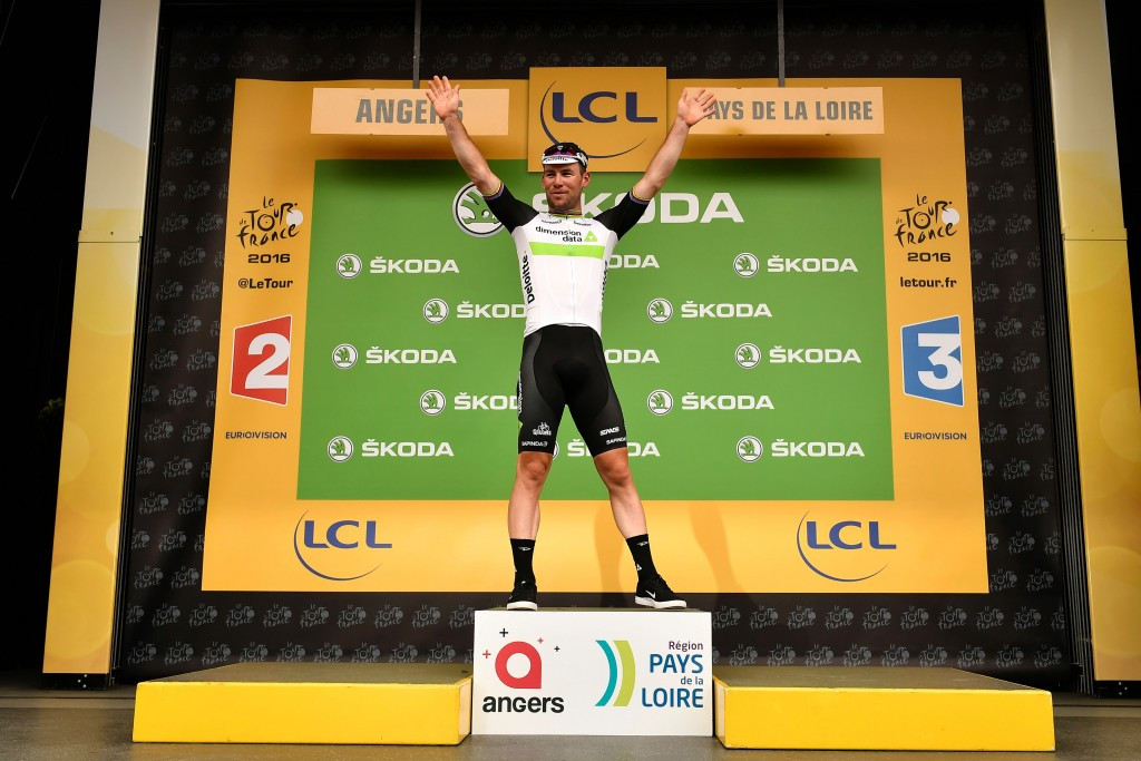 Mark Cavendish celebrates the continuation of his good form ©Getty Images