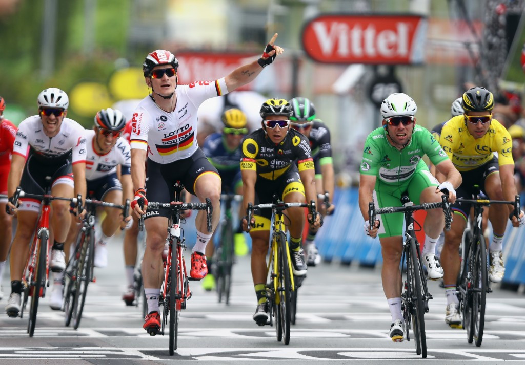 Andre Greipel even wrongly celebrated as he crossed the line ©Getty Images