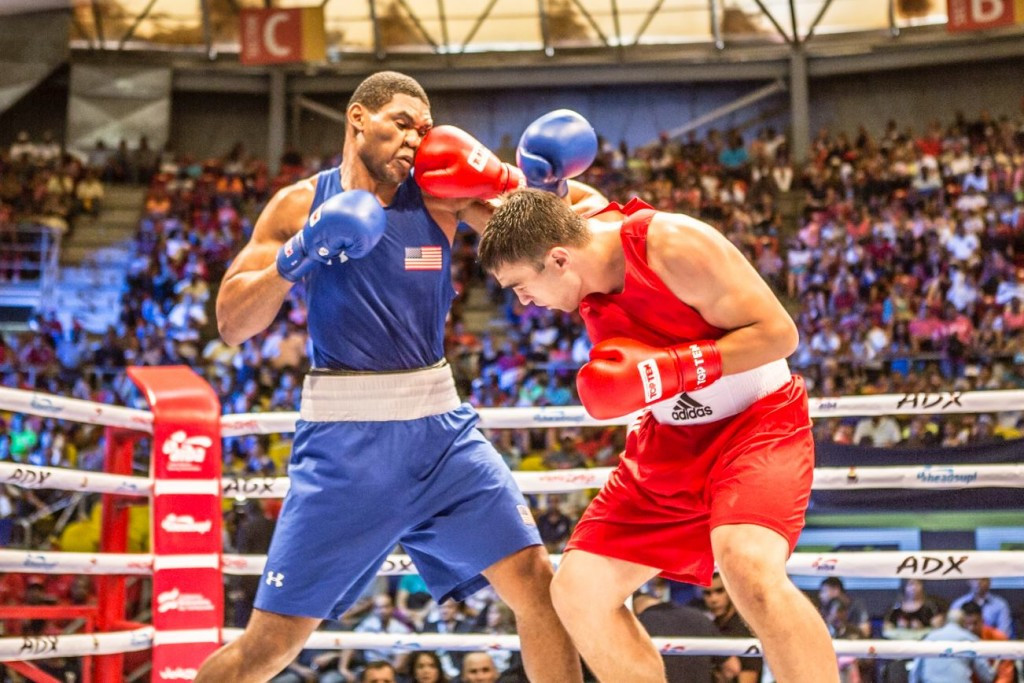 The United States' Brandon Lynch suffered defeat at the hands of Ukraine's Rostyslav Arkhypenko ©AIBA/Facebook