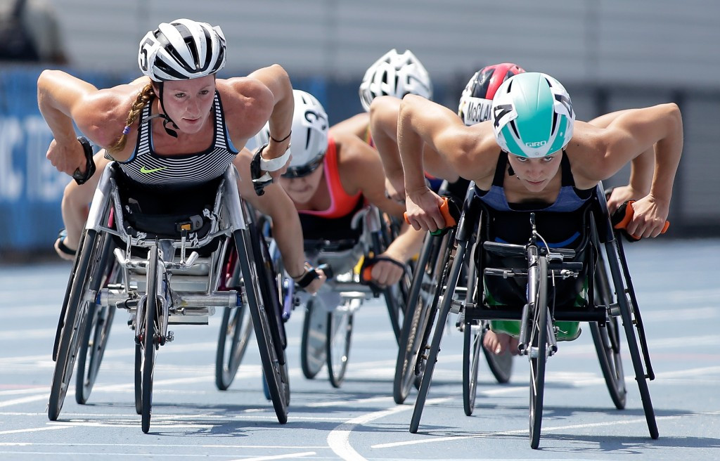 Tatyana McFadden (left) will compete in seven events at the Rio 2016 Paralympic Games ©Getty Images