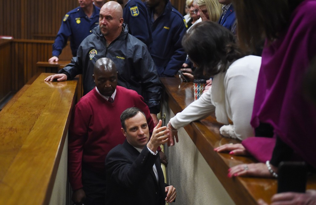 South African Oscar Pistorius was escorted straight to the cells following the verdict ©Getty Images