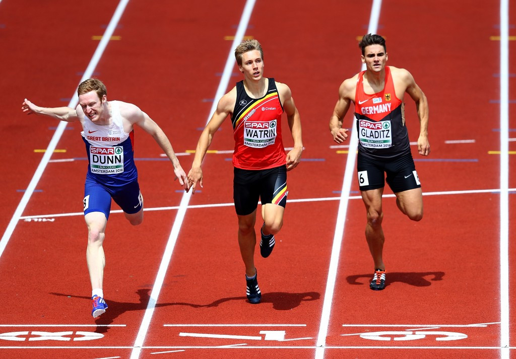 Britain's Jarryd Dunn was quickest in the men's 400m, clocking 46.05 ©Getty Images