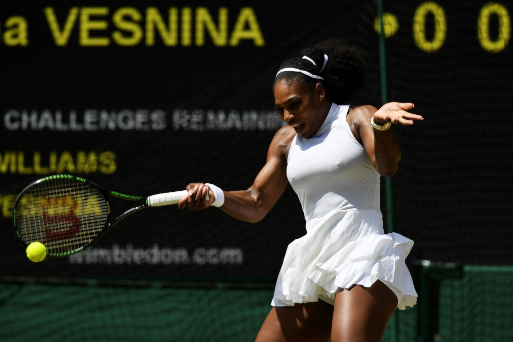 Defending champion Serena Williams cruised into the Wimbledon final by thrashing Russia's Elena Vesnina but was denied a fairytale meeting with sister Venus ©Getty Images
