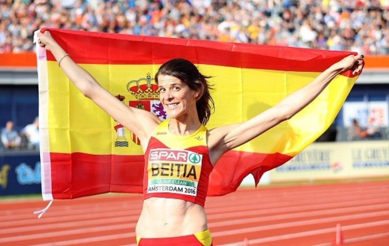 Ruth Beitia claimed the high jump gold medal for Spain ©Getty Images