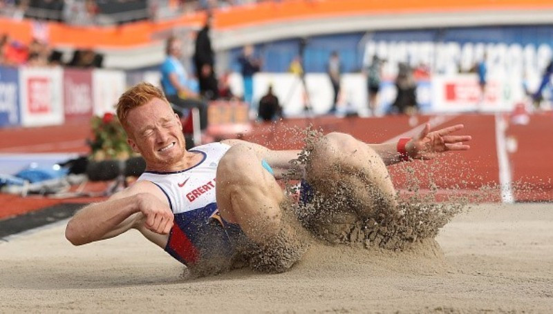 Greg Rutherford won one of two British gold medals on day two ©Getty Images