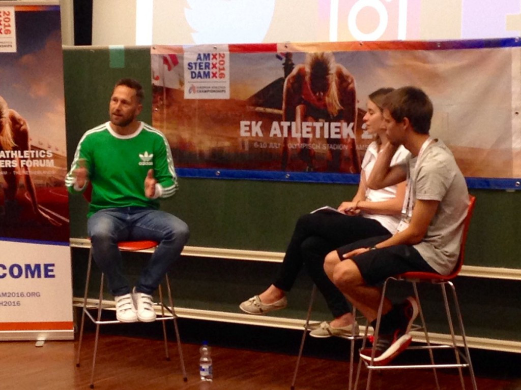 Former pole vault world champion Rens Blom has said here today at the European Athletics Young Leaders Forum that more athletics clubs need to unite together to preserve young people's interest in track and field ©EA Young Leaders/Twitter