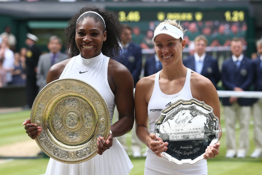 Williams draws level with Graf after downing Kerber in Wimbledon women's singles final