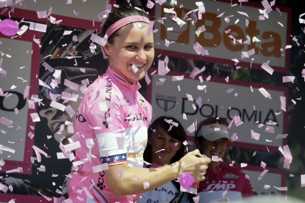 Megan Guarnier became the second American to win the Giro d'Italia Internazionale Femminile ©Twitter/boelsdolmansct