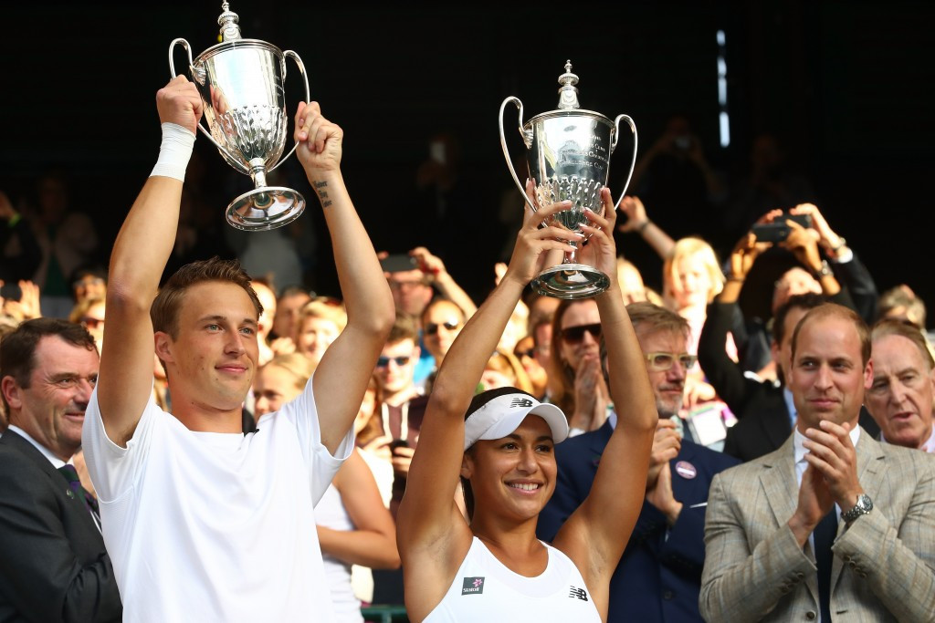 Finland’s Henri Kontinen and Britain's Heather Watson won the mixed doubles final ©Getty Images
