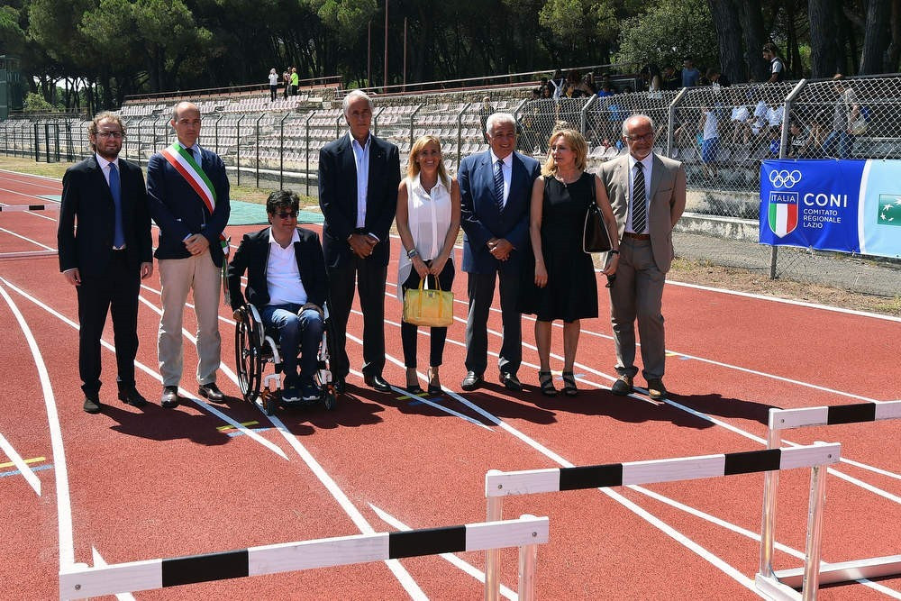 A meeting took place during the opening of a new athletics stadium today ©Rome 2024