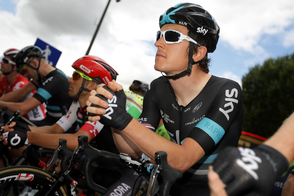 Britain's Geraint Thomas was one of four riders to launch a surprise attack late in the 162.5 kilometre stage ©Getty Images