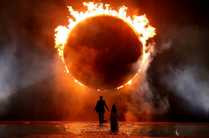A ring of fire representing a total solar eclipse burns ©Getty Images 