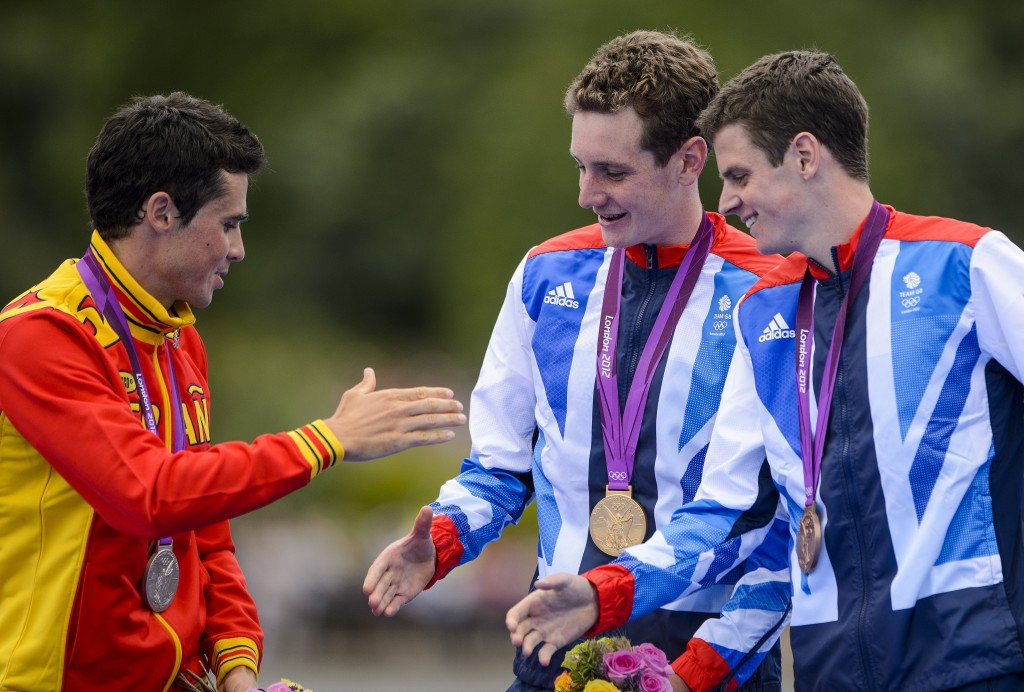 Javier Gomez won silver at London 2012, splitting up the Brownlee brothers on the podium ©Getty Images